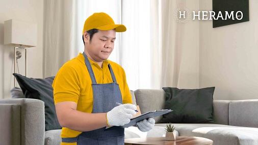 Heramo quy trinh ve sinh sofa rem tham nem khao sat kiem tra va bao gia chi tiet